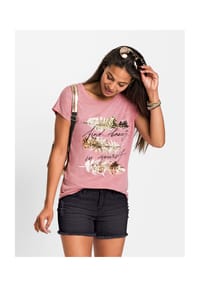 Witt - Shirt - rosenquarz-schwarz-bedruckt