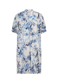 Vera Mont - Hemdblusenkleid mit Knopfleiste - Beige/Blau