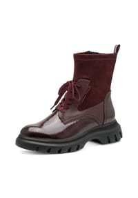 MARCO TOZZI® - Schnürstiefeletten, Zuglasche, für Damen - BORDEAUX PAT.C