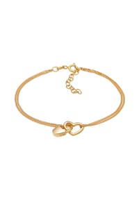 elli. - Armband Herz Liebe Schloss Verbundenheit 925 Silber - Gold