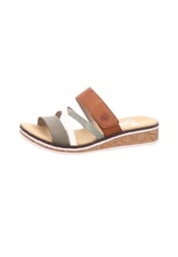 rieker - Sandalette - olive/offwhite/mint/cayenne
