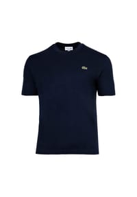 LACOSTE - Herren T-Shirt, Rundhals - Classic Fit, Baumwolle, Logo, einfarbig - Blau