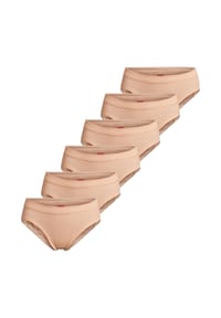 -con-ta- - Hüftslip 6er Pack Feinripp - Beige / schwarz