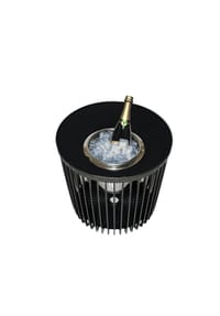 COOTAB COOLER TABLE - Beistelltisch mit Edelstahl-Weinkühler Copenhagen 45 cm schwarz - schwarz
