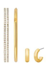 MICHAEL KORS - PREMIUM Damen Schmuckset, Armbänder und Ohrringe - GELBGOLD