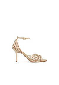 kazar - Sandalen mit beigefarbenem und braunem Absatz - Beige