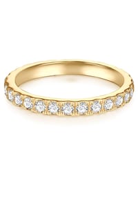 TRILANI 1934 - Ring Sterling Silber gelbgold Zirkonia weiß - gelbgold