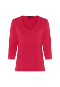 olsen - Shirt mit V-Ausschnitt und 3/4-Ärmeln - Moss Green
