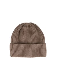 CAPO - Strickmütze, Kaschmir gerippt - beige