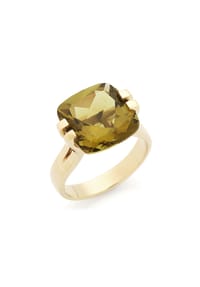 carolin stone - Ring 925/- Sterling Silber 1 Quarz (beh.) - gelb