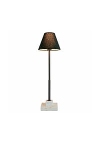 LOBERON - Tischlampe Orvienne schwarz/weiß - schwarz/weiß