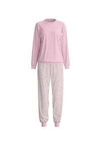 CALIDA - Damen Bündchen-Pyjama Blooming Nights - aura blue