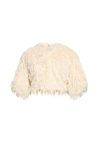 Vera Mont - Kunstfell-Jacke mit Fransen - Champagne Sorbet