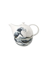 Goebel - Teekanne mit Stövchen Hokusai- Die Große Welle - Bunt