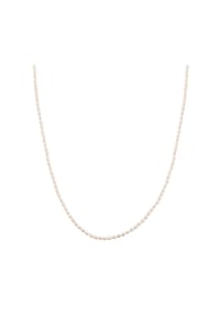 GLANZSTÜCKE MÜNCHEN - Damen Kette aus 925/- Sterling Silber in Gelbgold mit Süßwasser-Zuchtperle - weiß