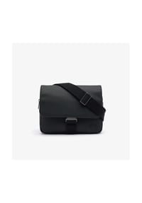LACOSTE MEN CLASSICS - Schulter-Business-Tasche, Kunstleder, Markenpatch - SCHWARZ