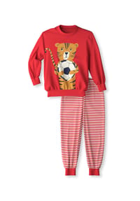 CALIDA - Kinder Bündchen-Pyjama Toddlers Soccer - cherry red