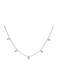 zeeme SILVER - Halskette 925/- Sterling Silber 5 Zirkonia - weiß