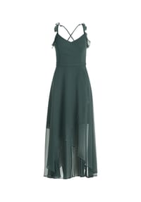 Vera Mont - Abendkleid mit Volant - Dark Fuchsia