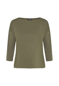MANGUUN collection - Shirt, U-Boot-Ausschnitt, 3/4-Arm, für Damen - 1 GREEN MOSS