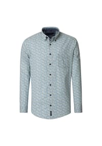 CASAMODA - Freizeithemd, Casual Fit, Langarm, Button-Down-Kragen, für Herren - 150 150 AQUA BIS