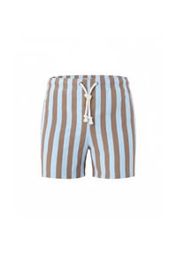 Gassa d'Amante - Badeshorts Polignano mit verstellbarem Dehnbund und Kordelzug - Blau-rot