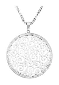 MANGUUN - Damen Kette mit Anhänger, Edelstahl - silber