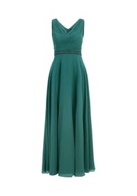 Vera Mont - Abendkleid mit Plissee - Dark Emerald