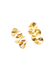 LES REINES - Bosphorus Wave – Statement-Ohrringe, 24K vergoldet - Gold
