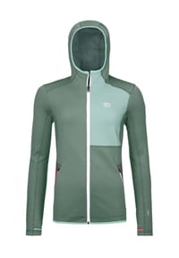 ORTOVOX - Fleecejacke FLEECE HOODY arctic grey - grün