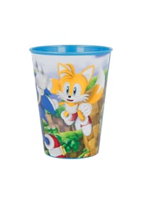 COFI - Sonic Becher Kinder 260 ml Trinkbecher für Kita & Frühstück - Mehrfarbig 9,7x7,6x7,6 cm