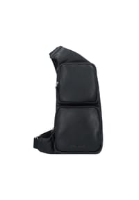 GREEN BURRY Vintage - Vintage Umhängetasche Leder 43 cm - black