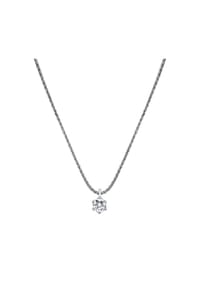 MONCARA - Damen Collier, 375er Gold, 1 Diamant ca. 0,10 Karat - Weißgold