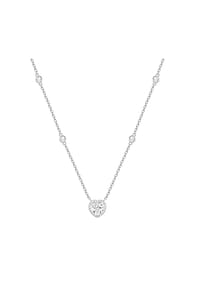 Luluandjane - Kette mit Anhänger Zirkonia weiß - silber