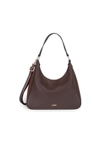 L.CREDI SAKINE - Henkeltasche, Kunstleder, Reißverschluss, für Damen - CHOCOLATE