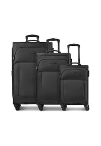 POLICE San Francisco - San Francisco 4 Rollen Kofferset 3-teilig mit Dehnfalte - black