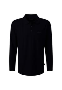 pierre cardin - Langarmshirt mit klassischem Kragen - Schwarz