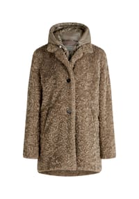 AMBER & JUNE - Felljacke, Stehkragen, für Damen - 7321 GOLDEN ALMOND