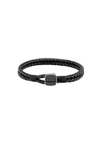 BOSS - Herren Armband "1580047M", Leder - schwarz