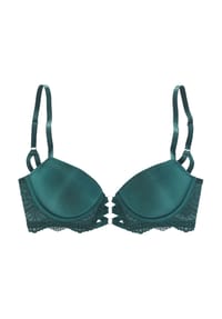 LASCANA - Elenora Push-up-BH, nahtlos, Bänderdetail, für Damen - FIR GREEN