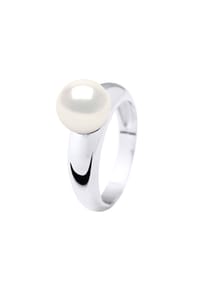 Pearls & Colors - Ring, Weißgold mit Süßwasser-Zuchtperle, 9-10 mm - Weißgold/Weiß