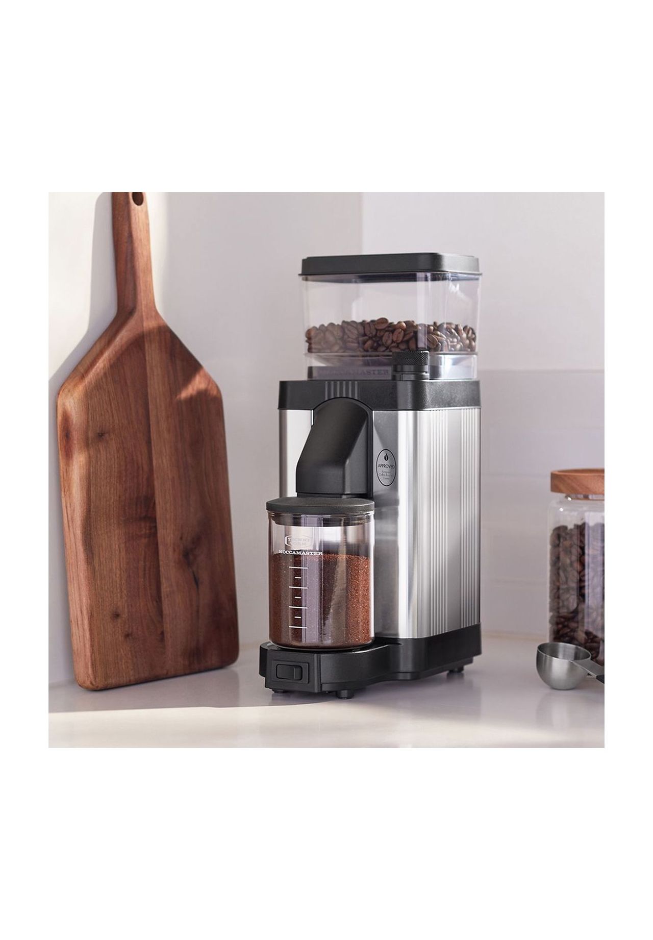Moccamaster Silber - Elektrische Kaffeemühle Km5 Poliertes 250G Bohnen - Image 5