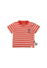 sigikid® - T-Shirt Ahoi Little Pirate ,  für Babys - Rot gestreift