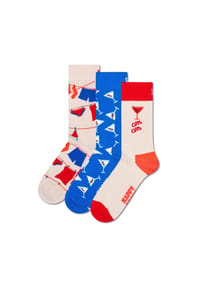 HAPPY SOCKS - 3er Pack Unisex Socken, Geschenkbox - Beer Glass