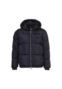ARMANI EXCHANGE - Herren Daunenjacke - Steppjacke mit Kapuze, Reißverschluss, Echte Daunen, Warm Gefüttert - Schwarz