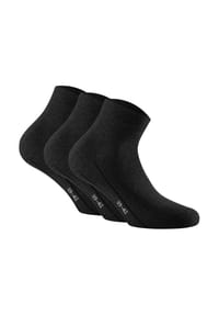 Rohner Advanced Socks - Unisex Quarter Socken, 3er Pack - Sneaker Plus, Baumwolle - Grau