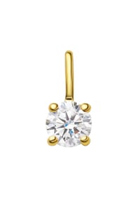 ONE ELEMENT Timeless Diamonds - Damen Schmuckset - Set mit Halskette 0.1 ct  Diamant-Brillant Anhänger aus 585 Gelbgold - gold