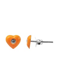 Adelia's - Adelia's Mädchen Ohrstecker aus 925 Sterling Silber - Kunststoff mit Herz und Strass - silber