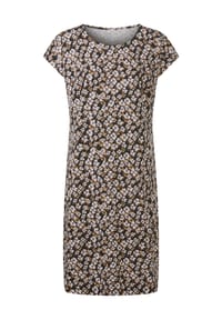 Sieh an! - Jersey-Kleid - champagner-camel-bedruckt