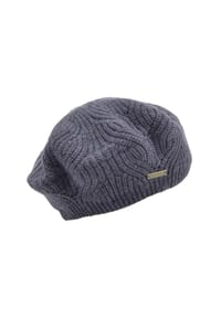 SEEBERGER - Wollmütze, Label, für Damen - 14 SMOKE GREY